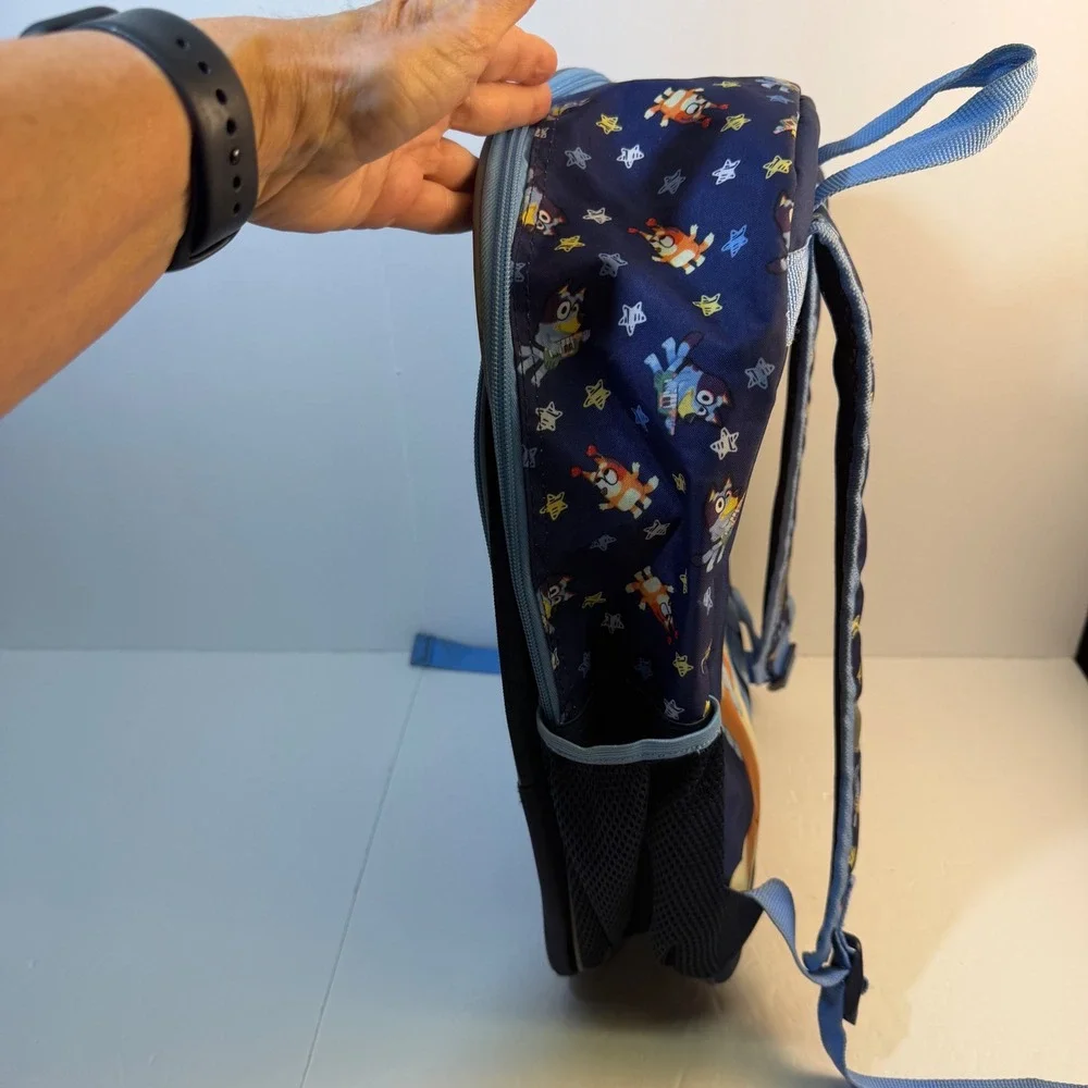 Bluey and Bingo Kids Backpack Blue Keytar Graphic School Bag Navy Blue 16 inch